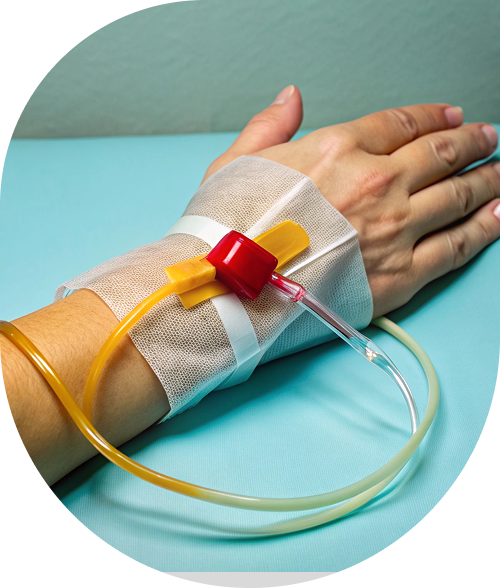 SafeTrak Medical Device on Patient Hand